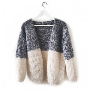 zweifarbiger Mohair Cardigan Pret a faire