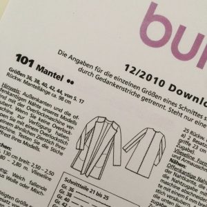 Burda Kurzmantel Download Modell