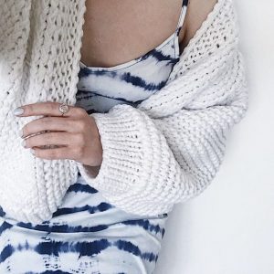 OVERSIZE KNITS Chunky Cardigan weiss