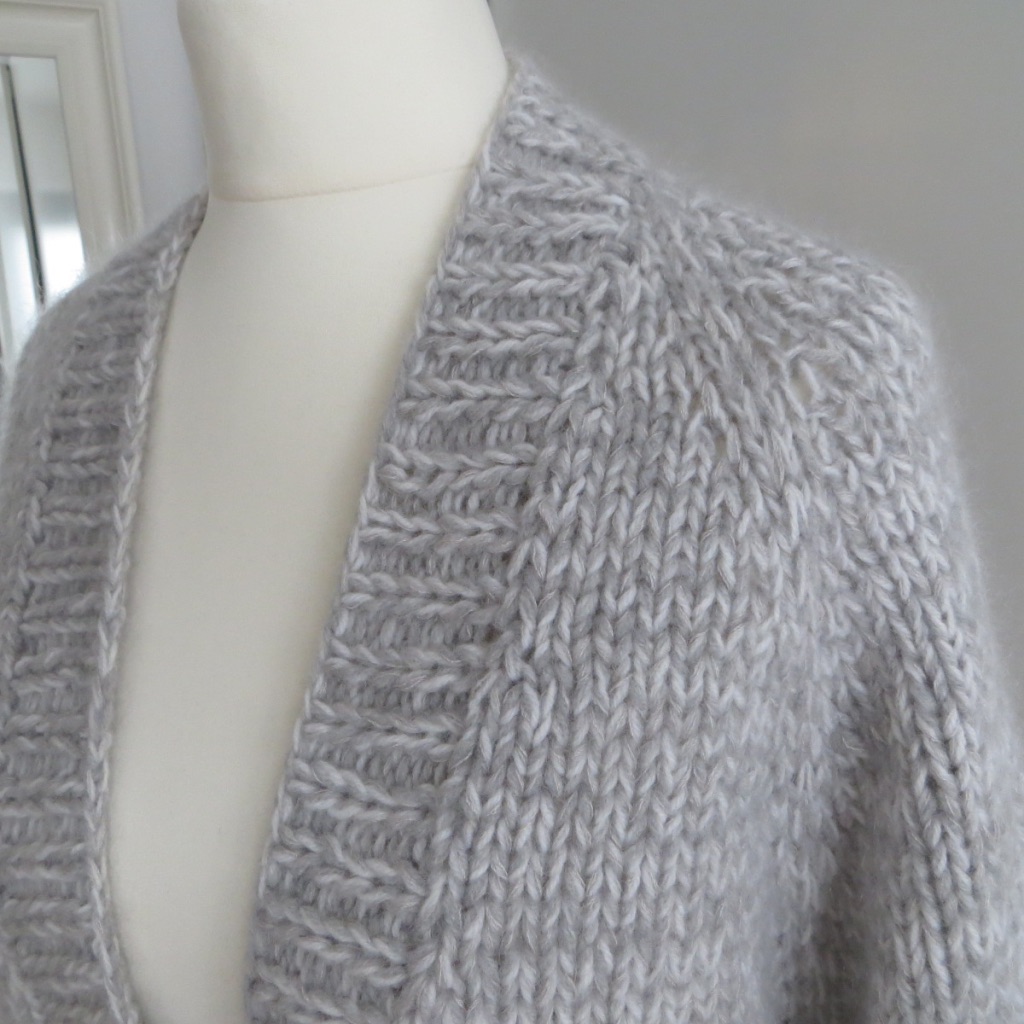 Melierter Oversize Cardigan aus Merino und Mohair/Seide