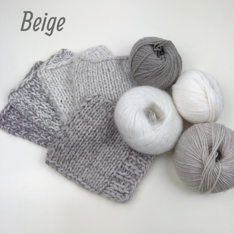 Meliert Stricken mit Lamana Como und Premia - Beige