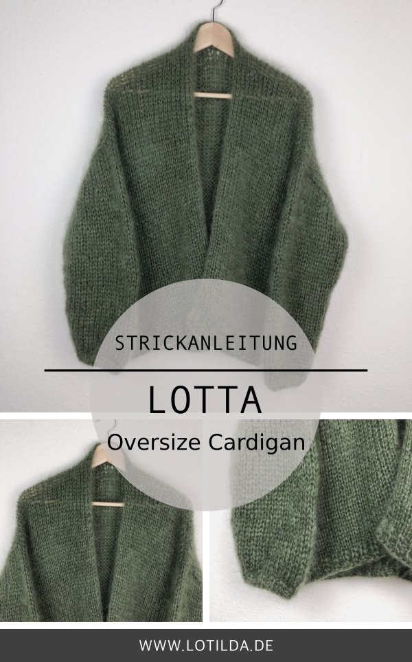 LOTILDA - LOTTA Mohair Oversize Cardigan - Strickjacke mit Halsblende